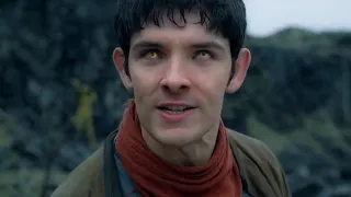 every time merlin speaks the dragon language