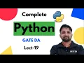 Set in Python Lecture 19 Python Complete Course GATE DA Puneet Kansal