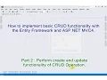 Part 2 - How to implement Basic CRUD Functionality with the EF and ASP NET C4