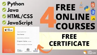 Free Python Java JavaScript courses with Certificate LetsUpgrade Free Courses