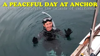 A Peaceful Day on Anchor at Prisoner’s Harbor on Santa Cruz Island onboard an Alberg 30