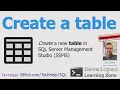 Create a Table in MS SQL Server using SSMS