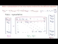 Matrix representation of the fully implicit method for the diffusion equation