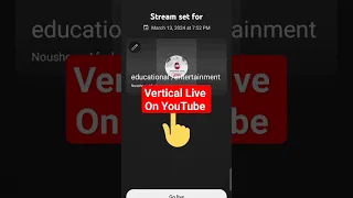 Vertical Live Stream On YouTube Go Live YouTube Update 2024 Viral Shorts 