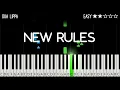 Download Lagu Dua Lipa - New Rules - - EASY Piano Tutorial