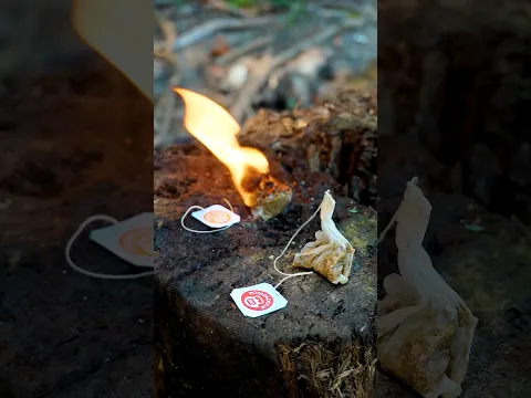 Survival Skills: Easy Firestarter From Tea Bags #lifehacks #camping #outdoors