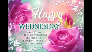 Happy Wednesday Pink Floral Blessings Beautiful Wednesday Wishes