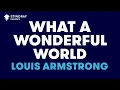 Lagu Louis Armstrong - What A Wonderful World (Karaoke with Lyrics)