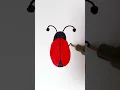 Ladybug Fingerprint Art Easy Drawing for Kids