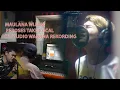 Maulana Wijaya take vokal  di studio wahana rekording lagu terbaru