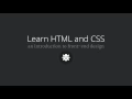 Learn HTML and CSS - Introduction