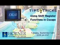 Tips Tricks Using Shift Register Functions in Cscape