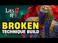 Lies Of P INSANE DAMAGE Technique Build vs Nameless Puppet NG