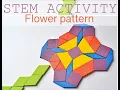 PATTERN BLOCKS MAKE A WOODEN PUZZLE FLOWER by build with brothers