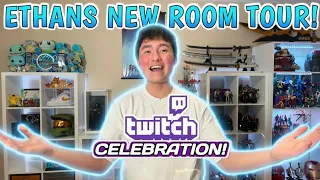 MY NEW ROOM TOUR!! CHANNEL TAKEOVER! Twitch Milestone Achieved!