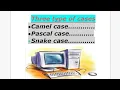Camel case pascal case snake case