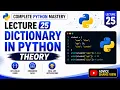 Python Dictionaries Syntax Keys Values Characteristics Lesson 25 Theory