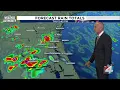 The Atlantic sea breeze is back with scattered showers and storms