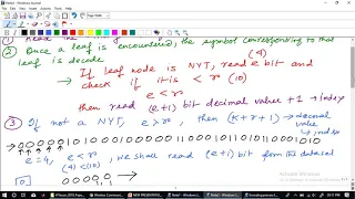 Adaptive Huffman Decoding process