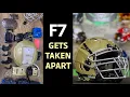 Taking apart a football helmet