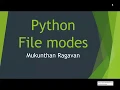 Python File modes