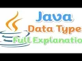 data type in java English What is DataType full Explanation learn coding