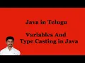 Variables And Type Casting in Java Java in Telugu Mr Sivaro