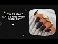 How to make matte nail with shiny tip Vivacious Haven Presson nails Black matte with shiny tip