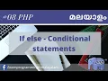 08 If else - Conditional statements Learn PHP Malayalam PHP Malayalam tutorials