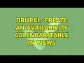 Drupal Create an Availability in Views 2 Solutions