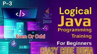 program to find Even or Odd number in java Check Even or Odd Numbers in java Logical program