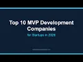 Top 10 P Development Companies for Startups in 2026 Which Company Should You Hire
