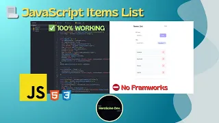 Build a Dynamic Items List with HTML CSS JavaScript