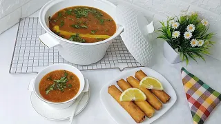 شوربة فريك بنة لعراس و رمضان أسهل طريقة لإعداد الشوربة بمقادير مضبوطة 