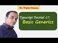 Typescript Tutorial - 17 Basic Generics Programming in Typescript Dr Vipin Classes