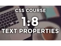 CSS Course 1 8 Text properties