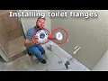 How to install a toilet flange Plus finishing up the bathroom flooring