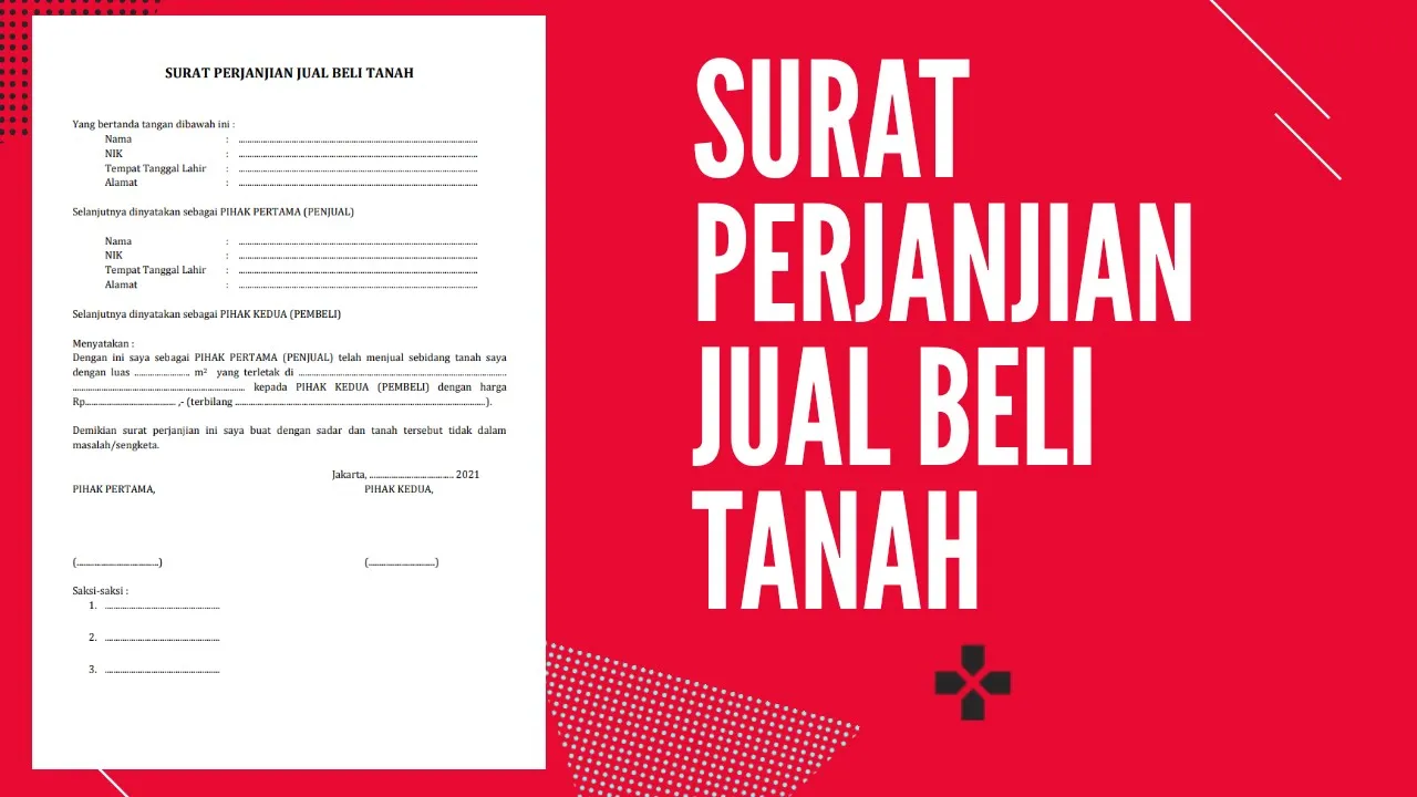 Contoh surat perjanjian jual beli tanah.. 