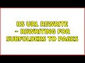 IIS URL Rewrite - Rewriting for subfolders to pages