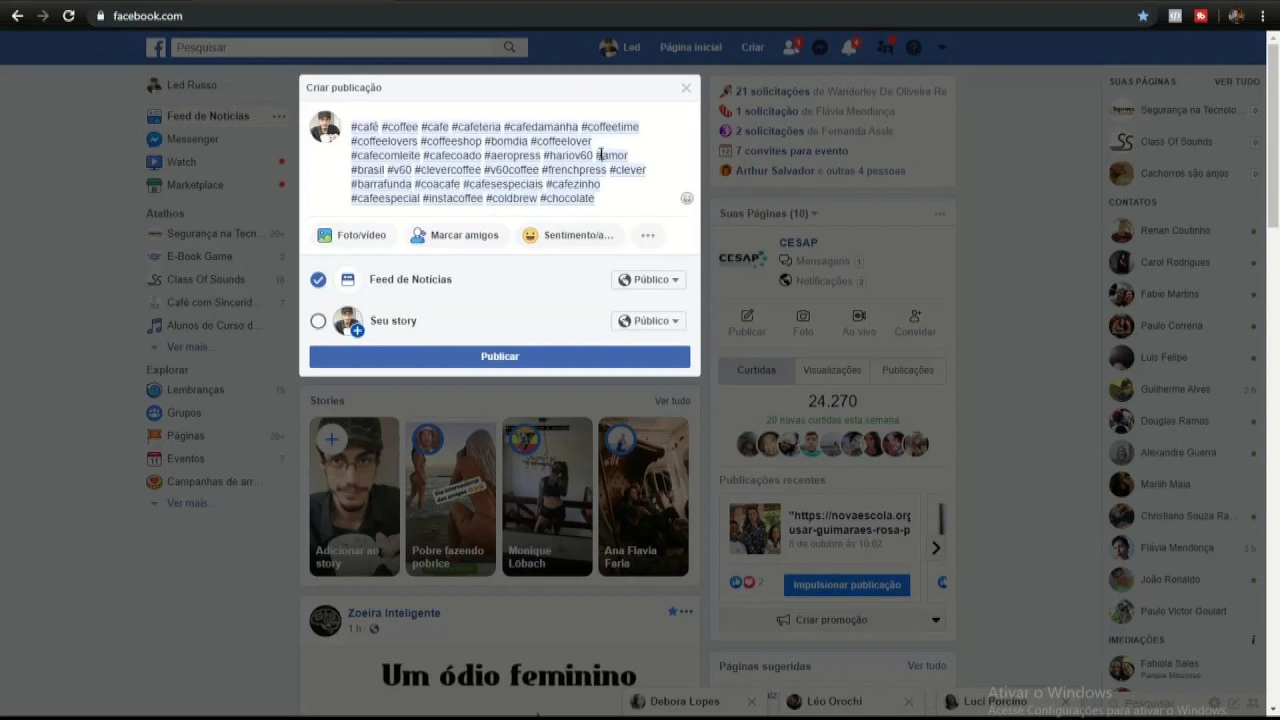Encontrando hashtag para redes sociais