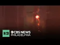 High winds cause transformer malfunction and fire knock out power in South Philadelphia