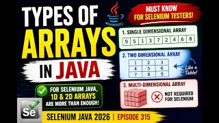 315 Types of Arrays in Java Selenium Java 2026