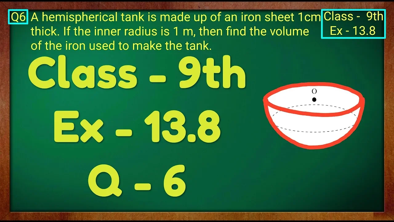 Class 9th , Ex - 13.8, Q 6 ( Surface Areas and Volumes ) CBSE NCERT