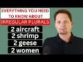 Learn Irregular Plurals CONPREHENSIBLE INPUT EVERYDAY AMERICAN ENGLISH shrimp sheep aircraft
