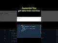 Javascript Tip Get data from input form
