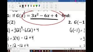 Unit 8 Chapter 2 Function Notation Part 2