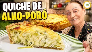🧀 ESSA QUICHE DE ALHO-PORÓ FICA CREMOSA E CHEIA DE QUEIJO! Torta Quiche de Alho Poró #1407