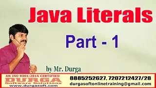 Java 11 tutorials Java Literals Part - 1 by Durga Sir