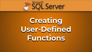 Advanced Databases User-Defined Functions SQL Server