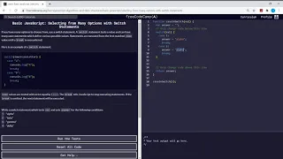 Basic Javascript Selecting from Many Options with Switch Statements freeCodeCamp